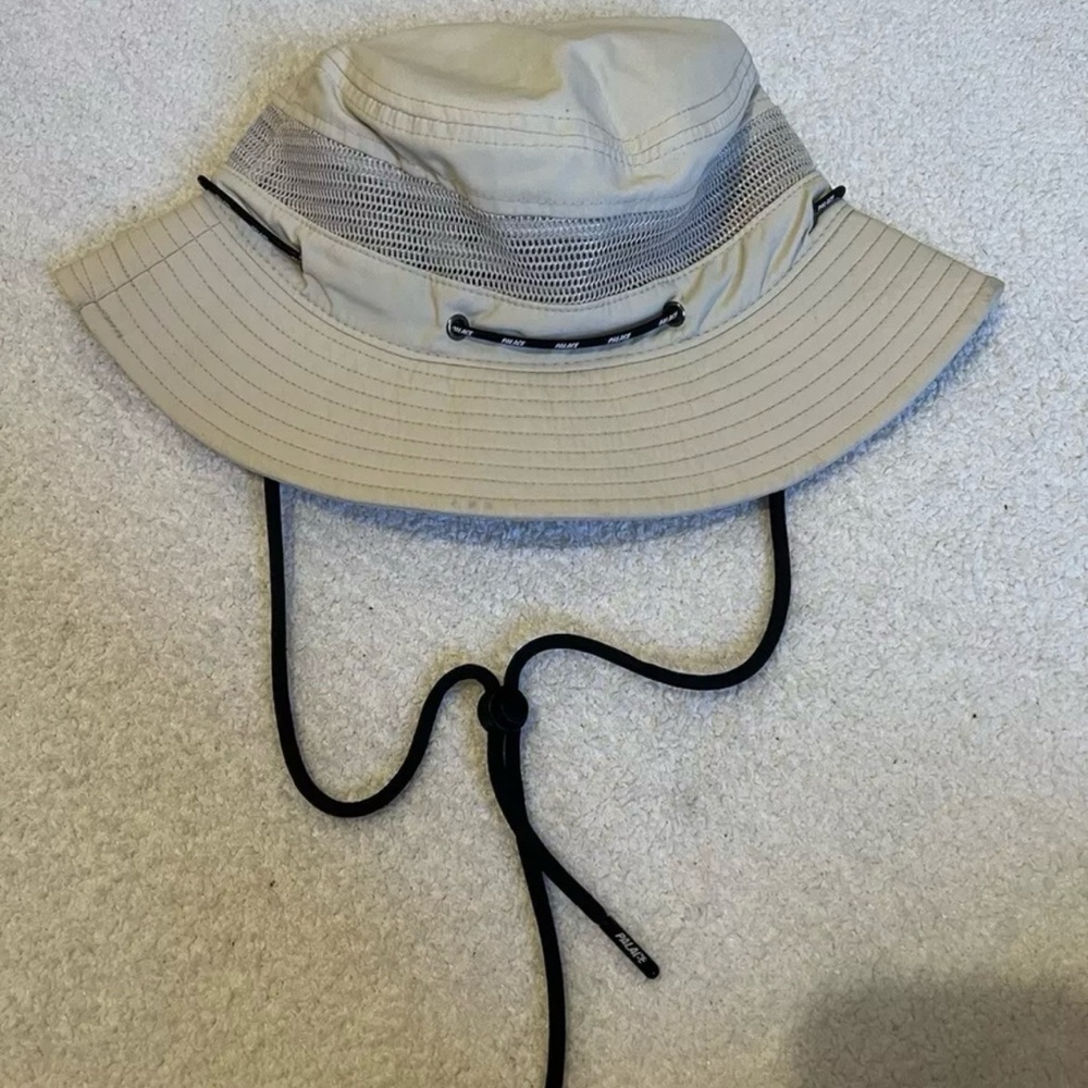 Palace Beige Sun Bucket Drawstring Hat